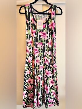 Lularoe Nicki Sleeveless Dress XL Floral BNWT
